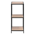 Seaford Narrow Black Metal Bookcase with 2 Oak Shelves - image 2
