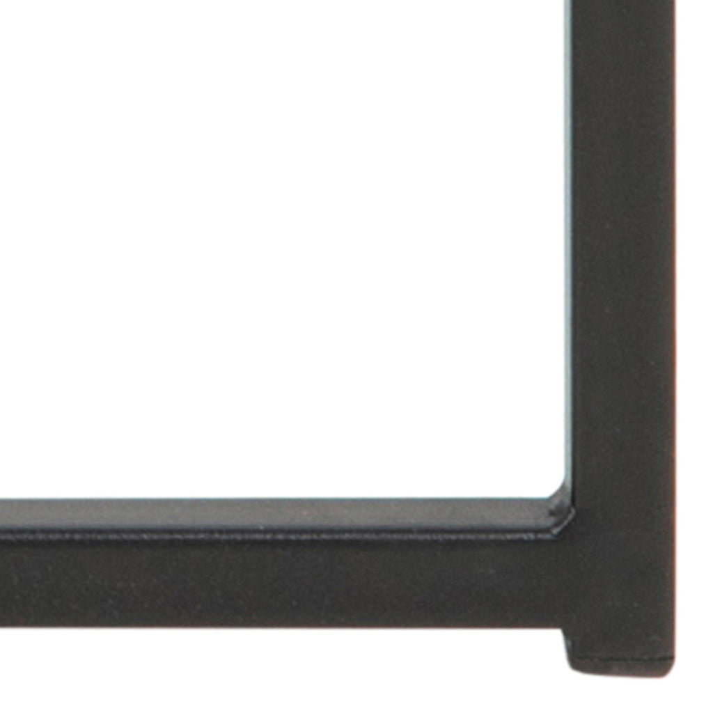 Cross Round Metal Side Table with Smoked Glass Top - image 7