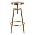 Goose Bar Stool Without Back in Gold Brushed Steel with Adjustable Height - image 2
