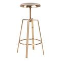 Goose Bar Stool Without Back in Gold Brushed Steel with Adjustable Height - image 3