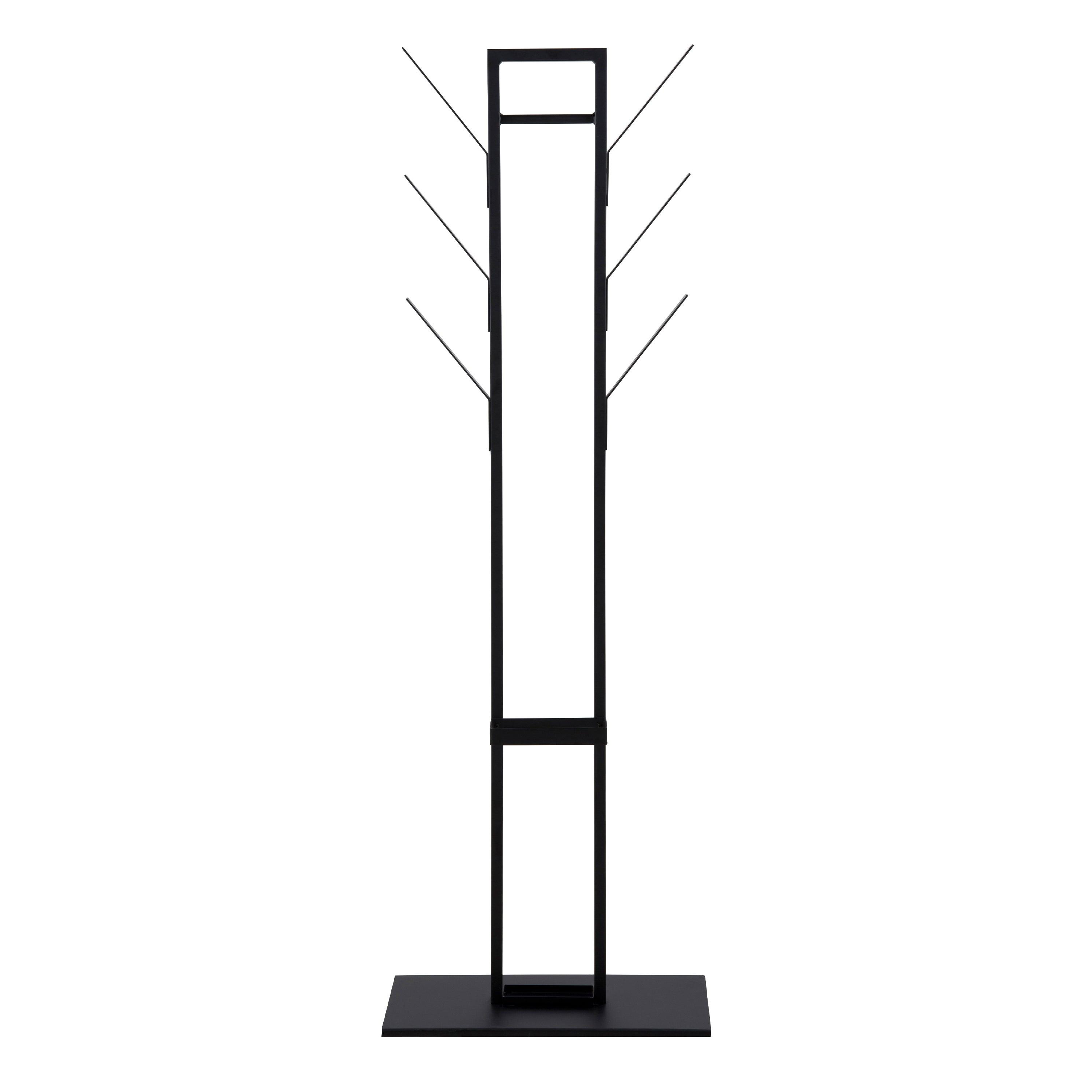 Vinson coat hanger, frame and base matt black powder coated steel, 56x28x165 cm - image 2