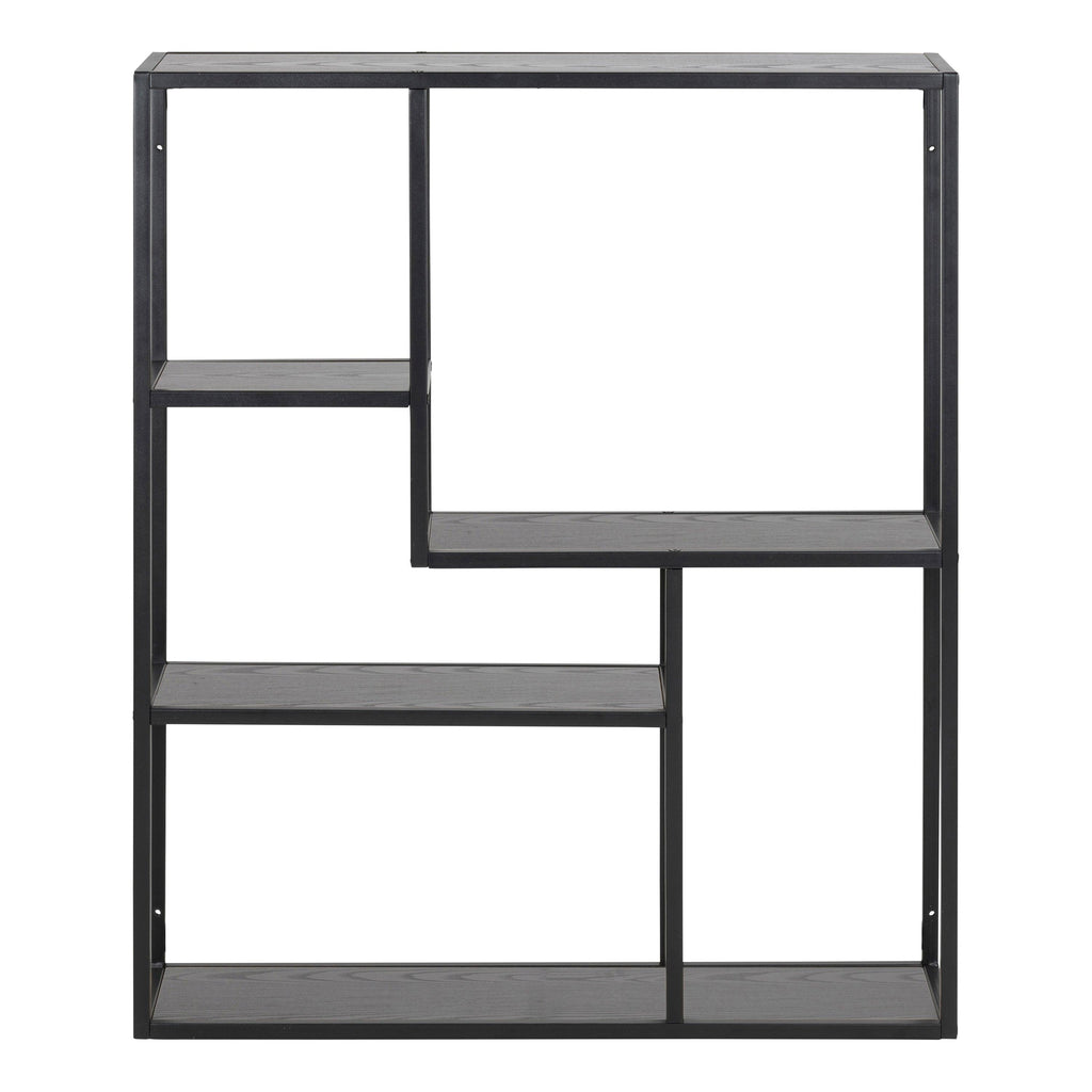 Seaford Black Metal Wall Shelf with 3 Additional Black Shelves - image 2