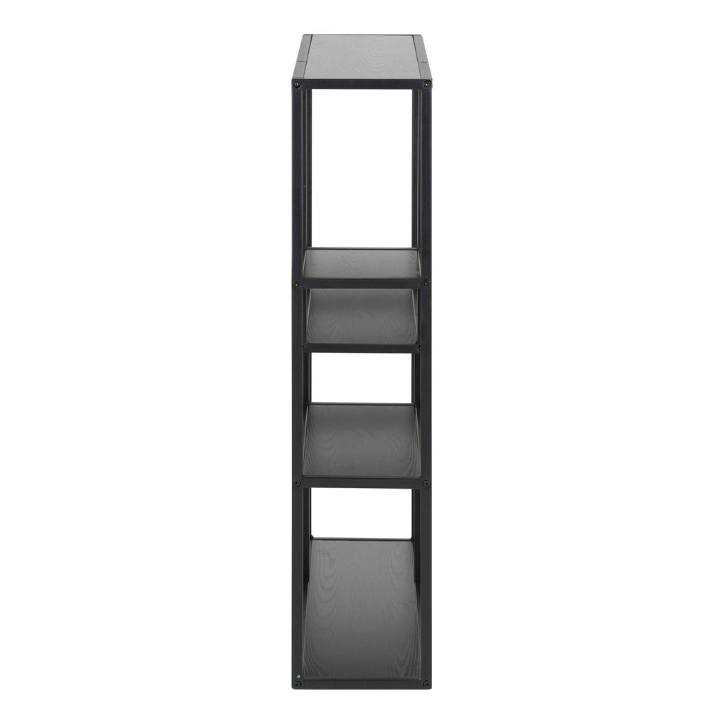 Seaford Black Metal Wall Shelf with 3 Additional Black Shelves - image 3