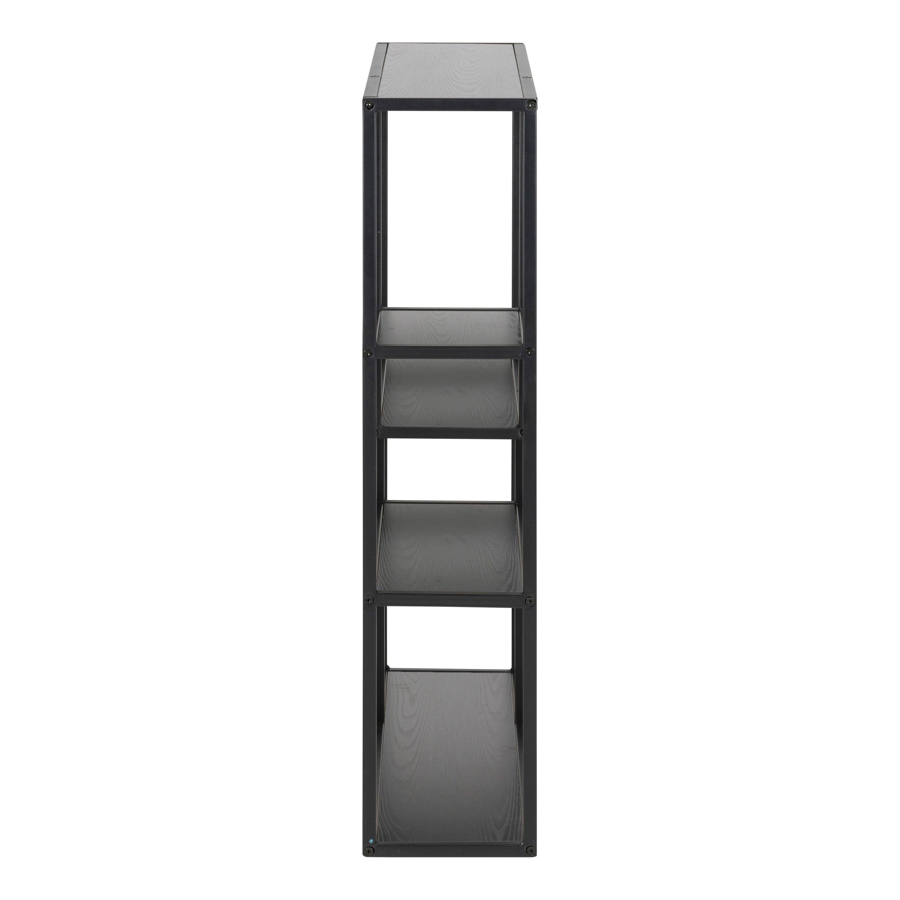 Seaford Black Metal Wall Shelf with 3 Additional Black Shelves - image 3