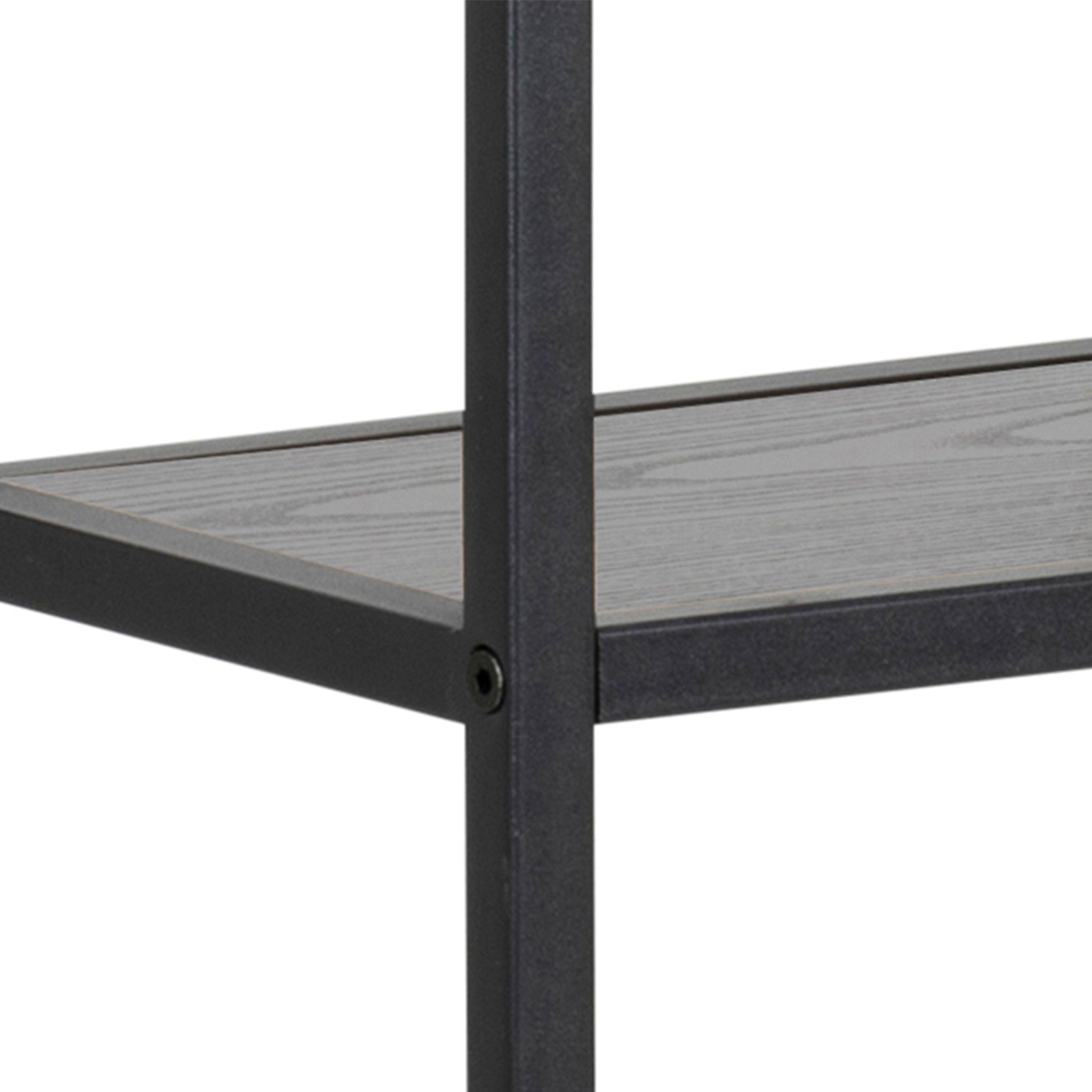 Seaford Black Metal Wall Shelf with 3 Additional Black Shelves - image 5