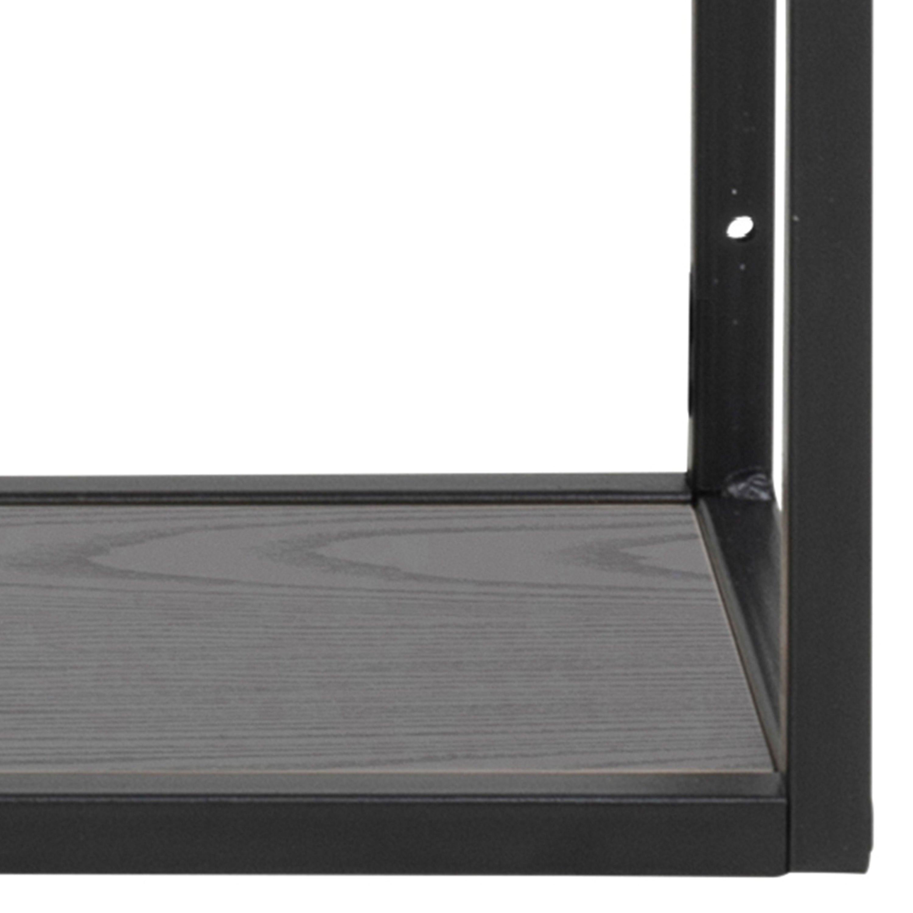 Seaford Black Metal Wall Shelf with 3 Additional Black Shelves - image 6