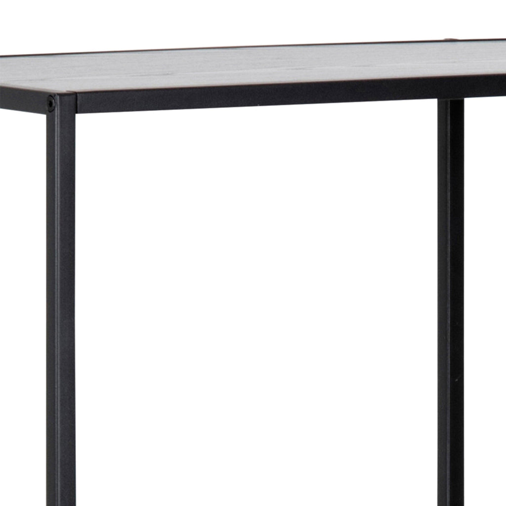 Seaford Black Metal Asymmetrical Bookcase with 3 Black Shelves - image 7