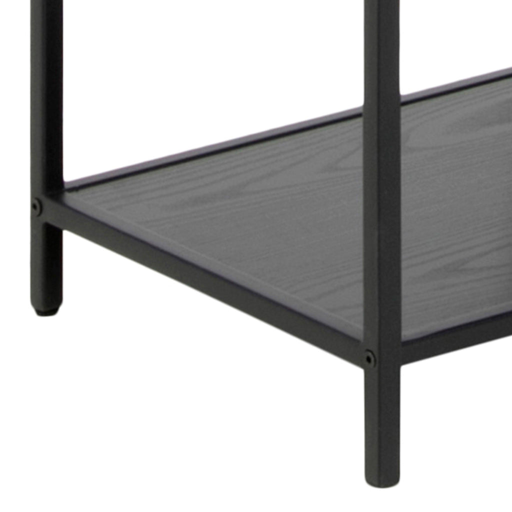 Seaford Tall Black Metal Bookcase with 5 Black Shelves - image 10