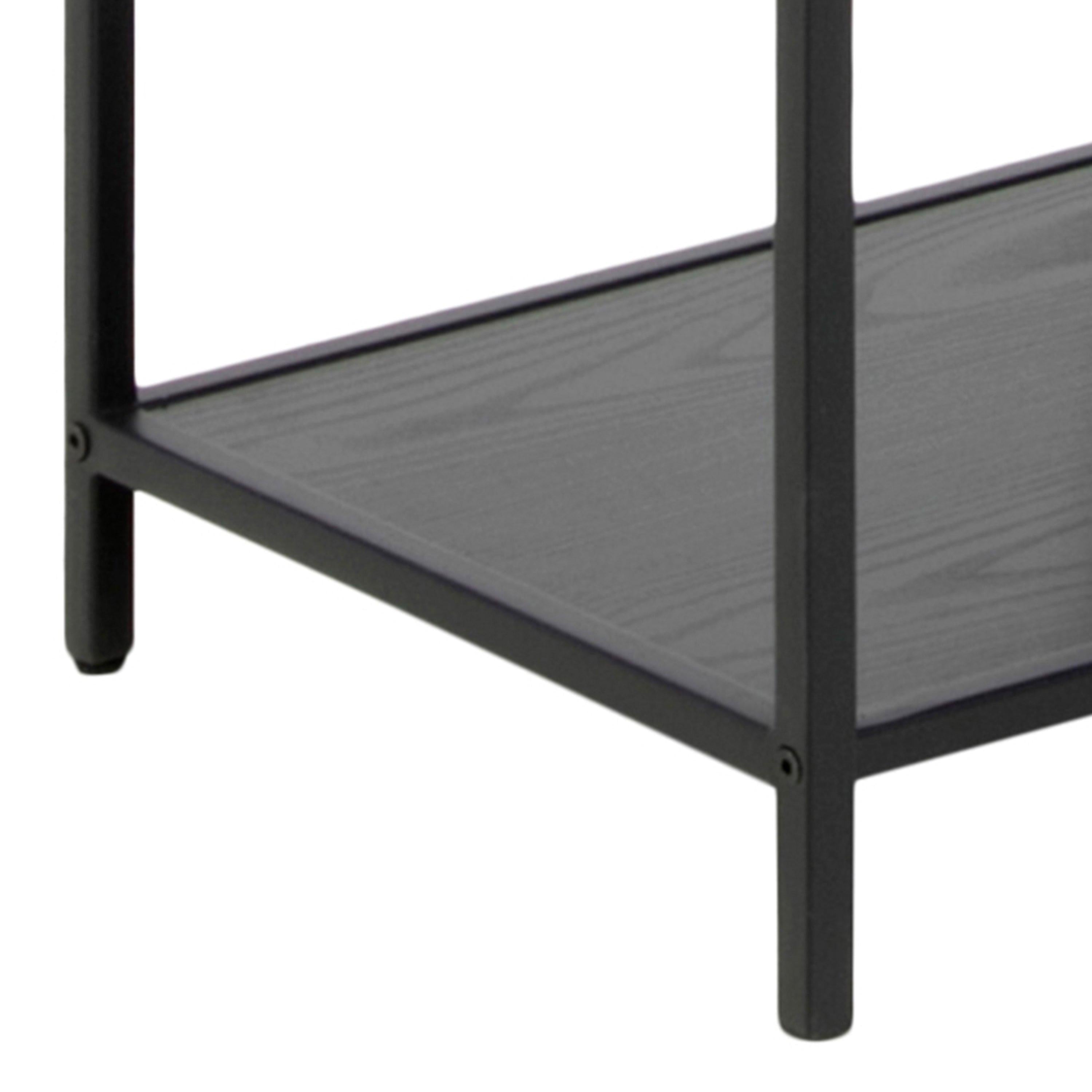 Seaford Tall Black Metal Bookcase with 5 Black Shelves - image 10