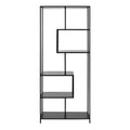 Seaford Tall Black Metal Bookcase with 5 Black Shelves - image 2