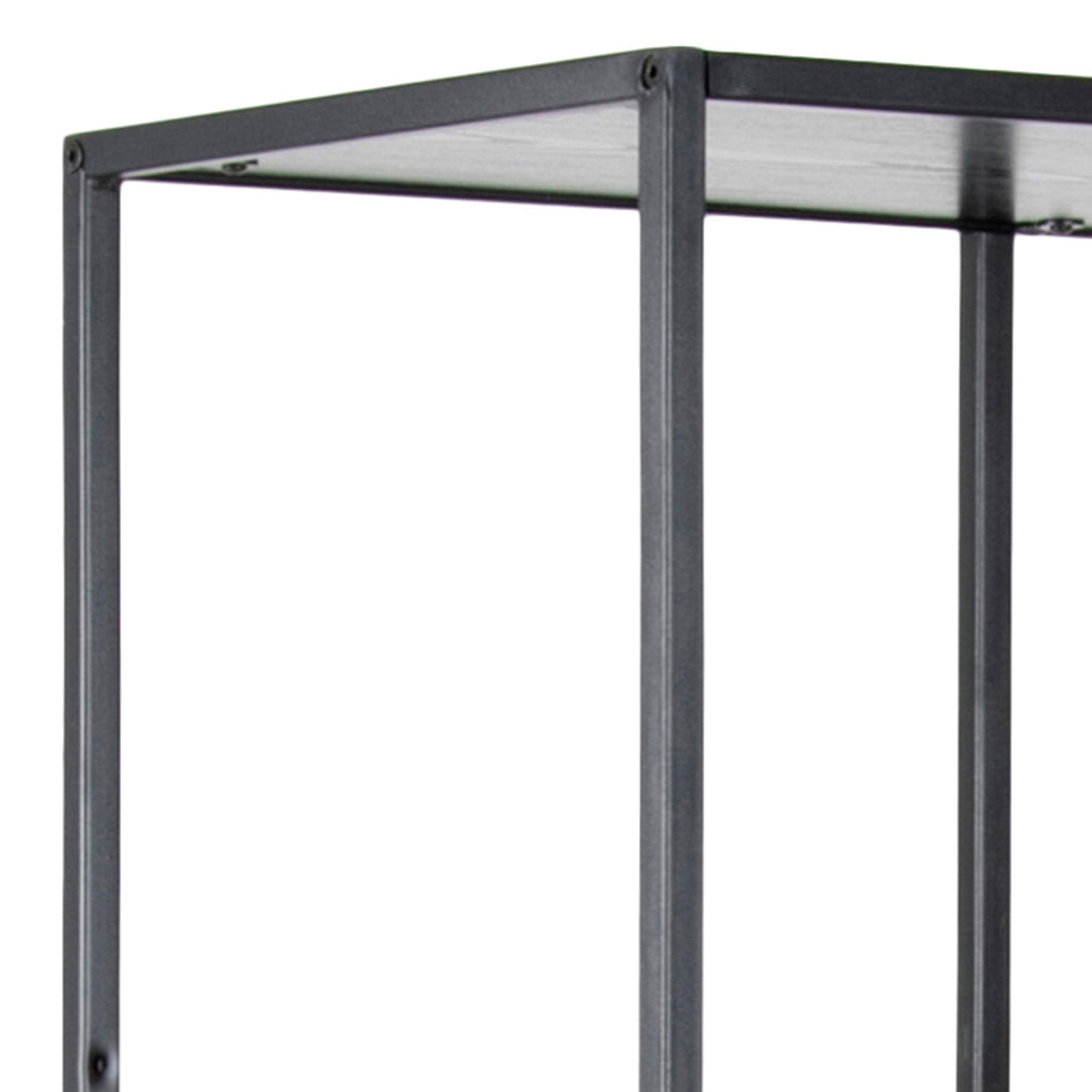 Seaford Tall Black Metal Bookcase with 5 Black Shelves - image 7
