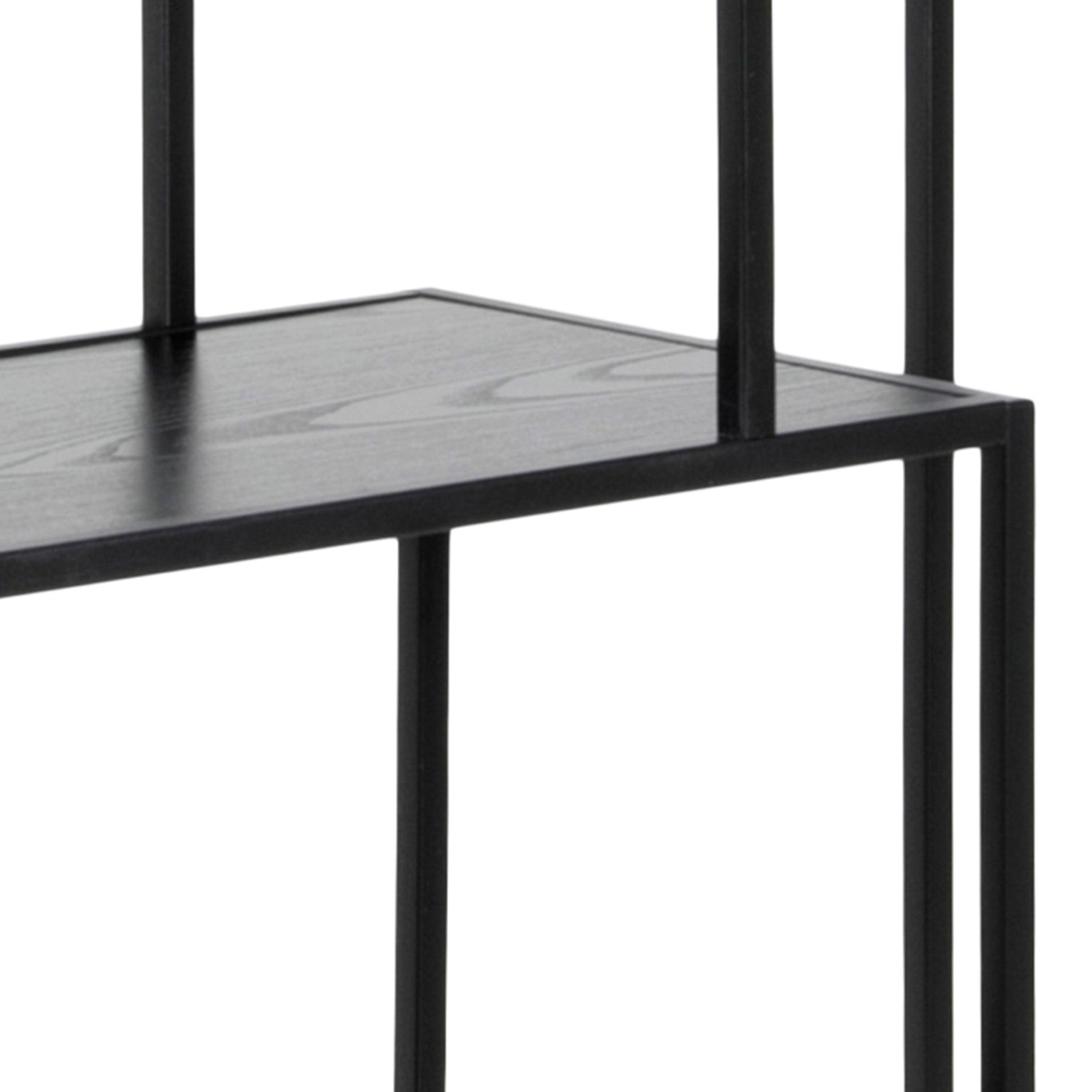 Seaford Tall Black Metal Bookcase with 5 Black Shelves - image 9