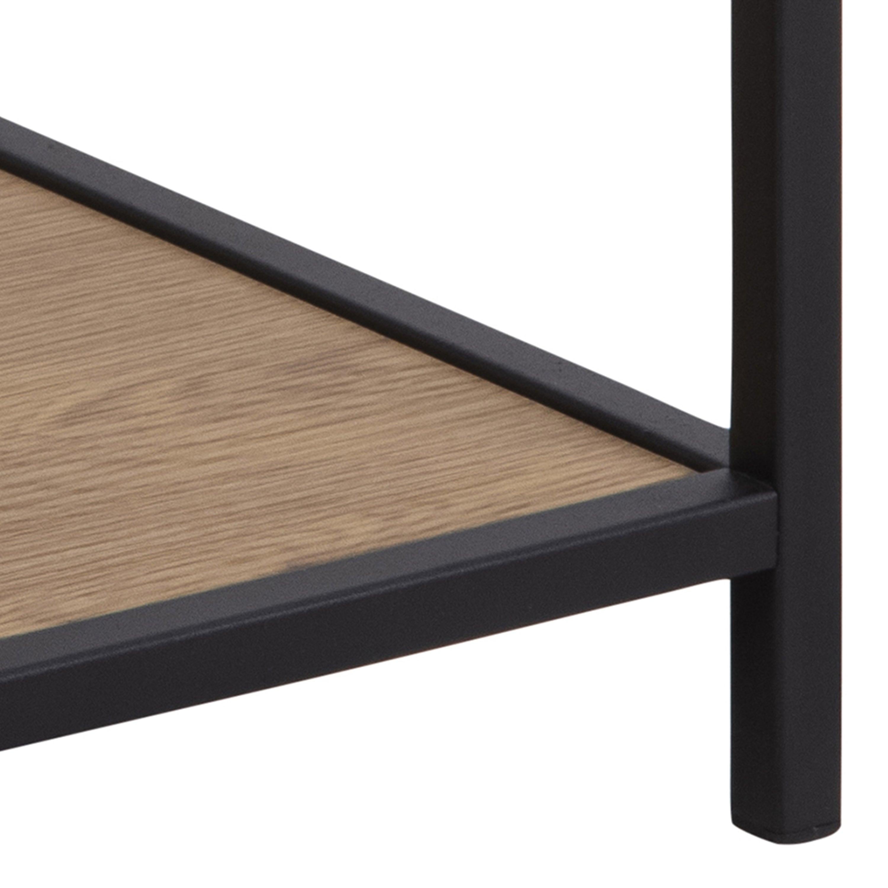 Seaford Bedside Table with 1 Drawer in Black & Oak - image 8