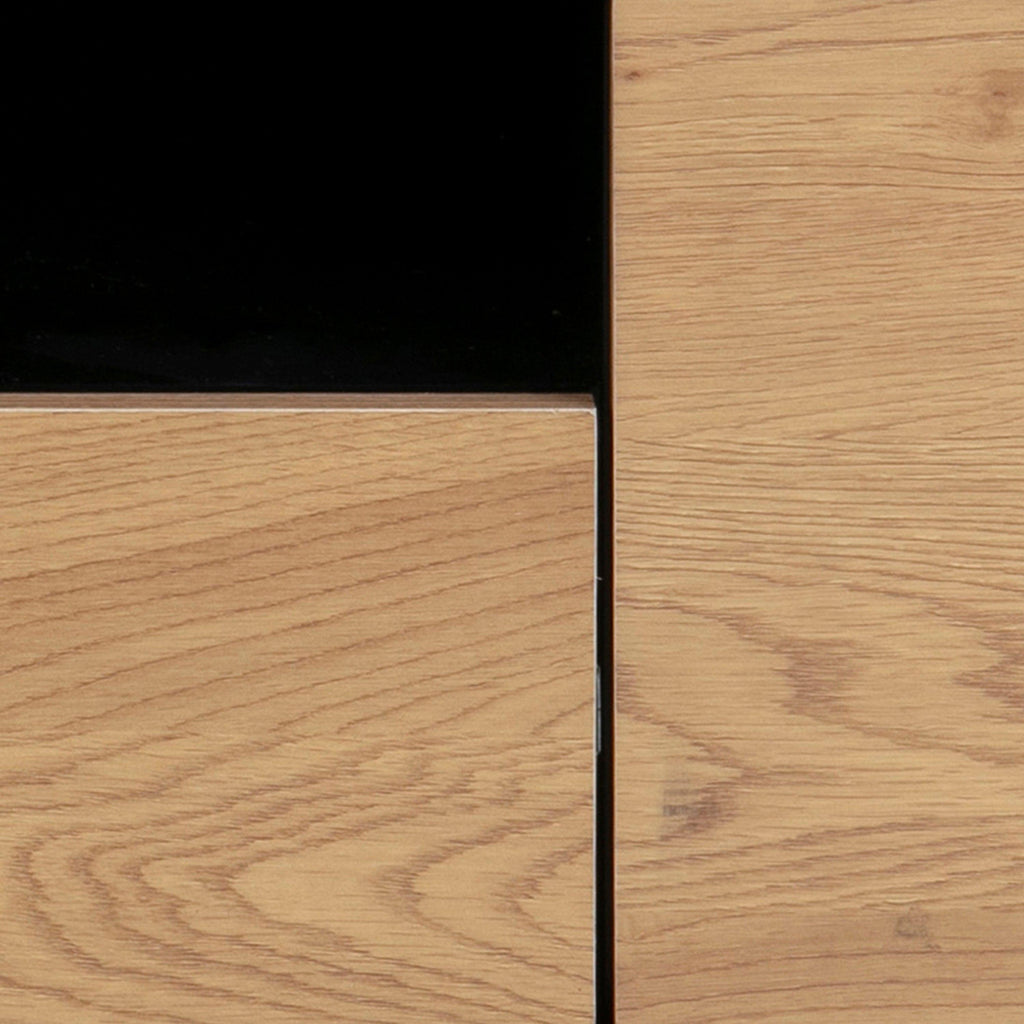 Seaford TV Unit 2 Doors 1 Drawer in Black & Oak - image 7