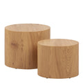 Mice Oval Coffee Table in Oak Set of 2 - image 2