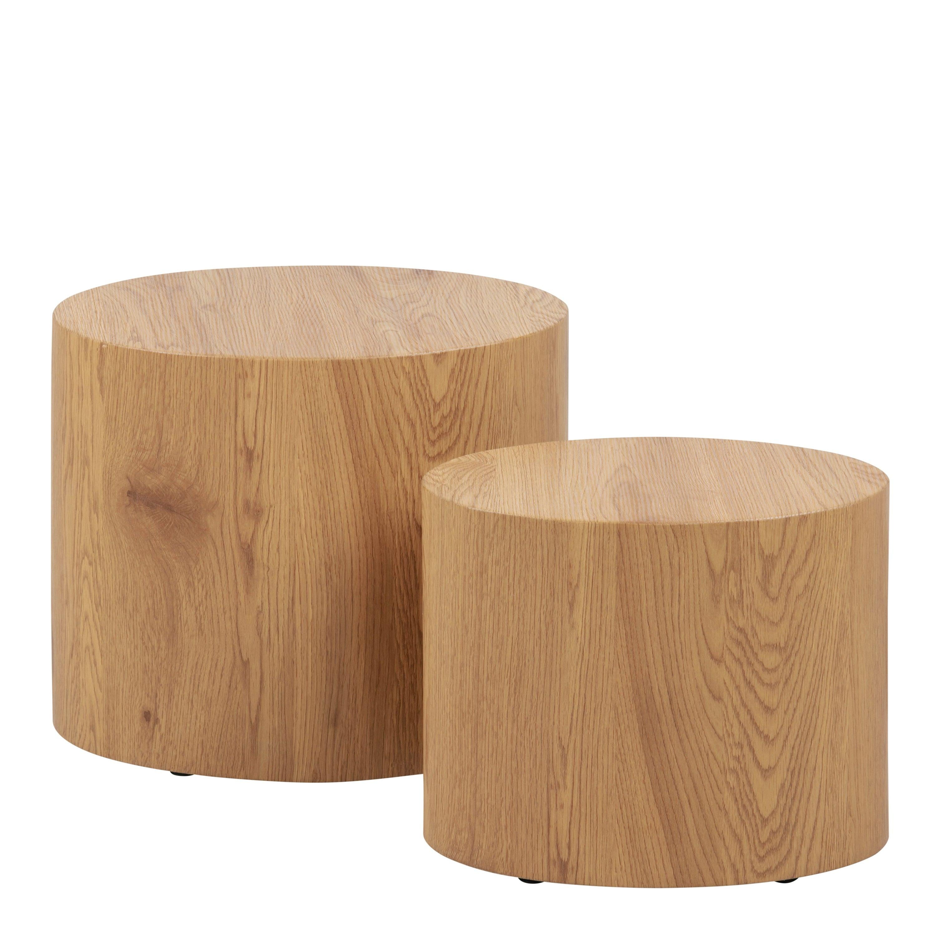 Mice Oval Coffee Table in Oak Set of 2 - image 2