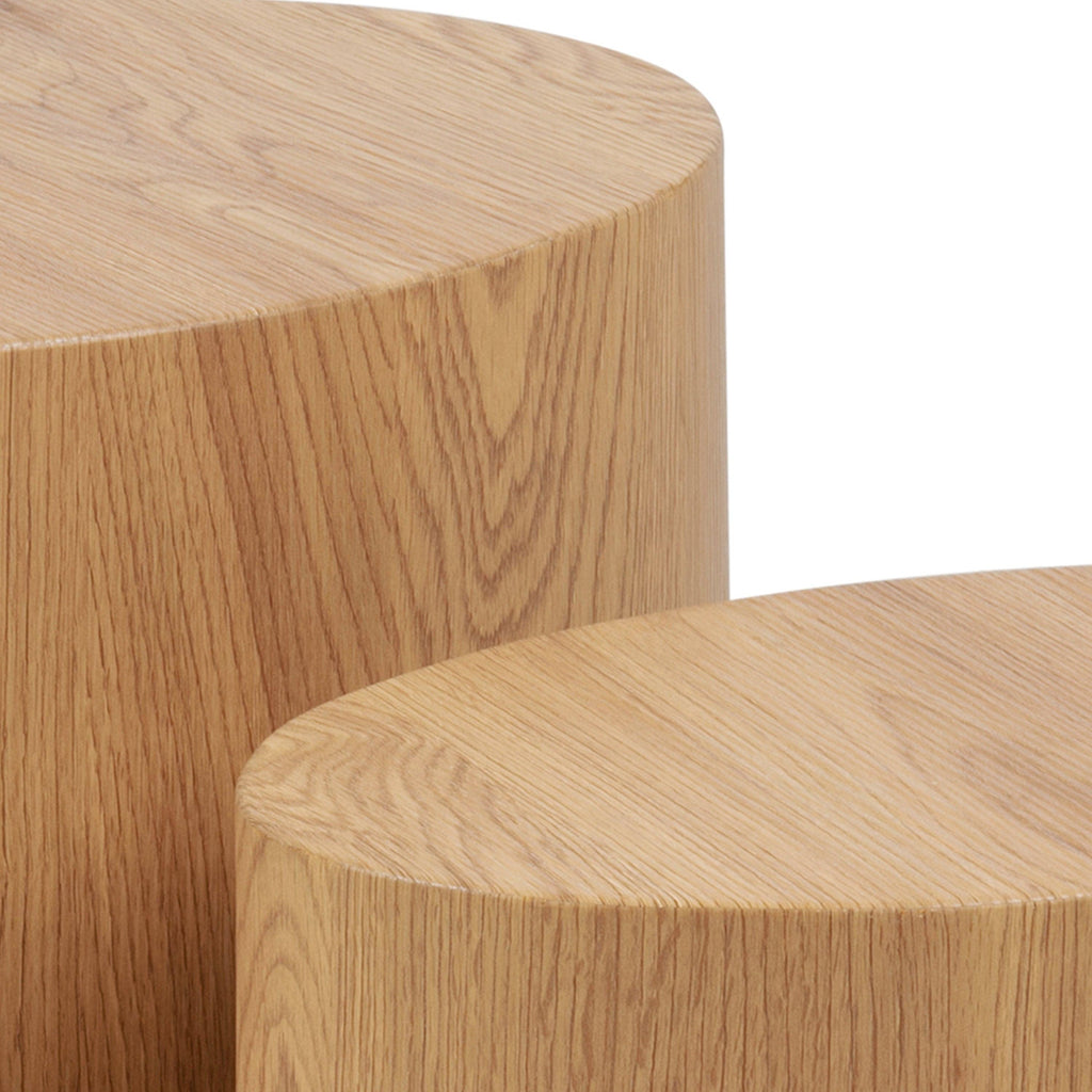 Mice Oval Coffee Table in Oak Set of 2 - image 5