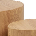 Mice Oval Coffee Table in Oak Set of 2 - image 5