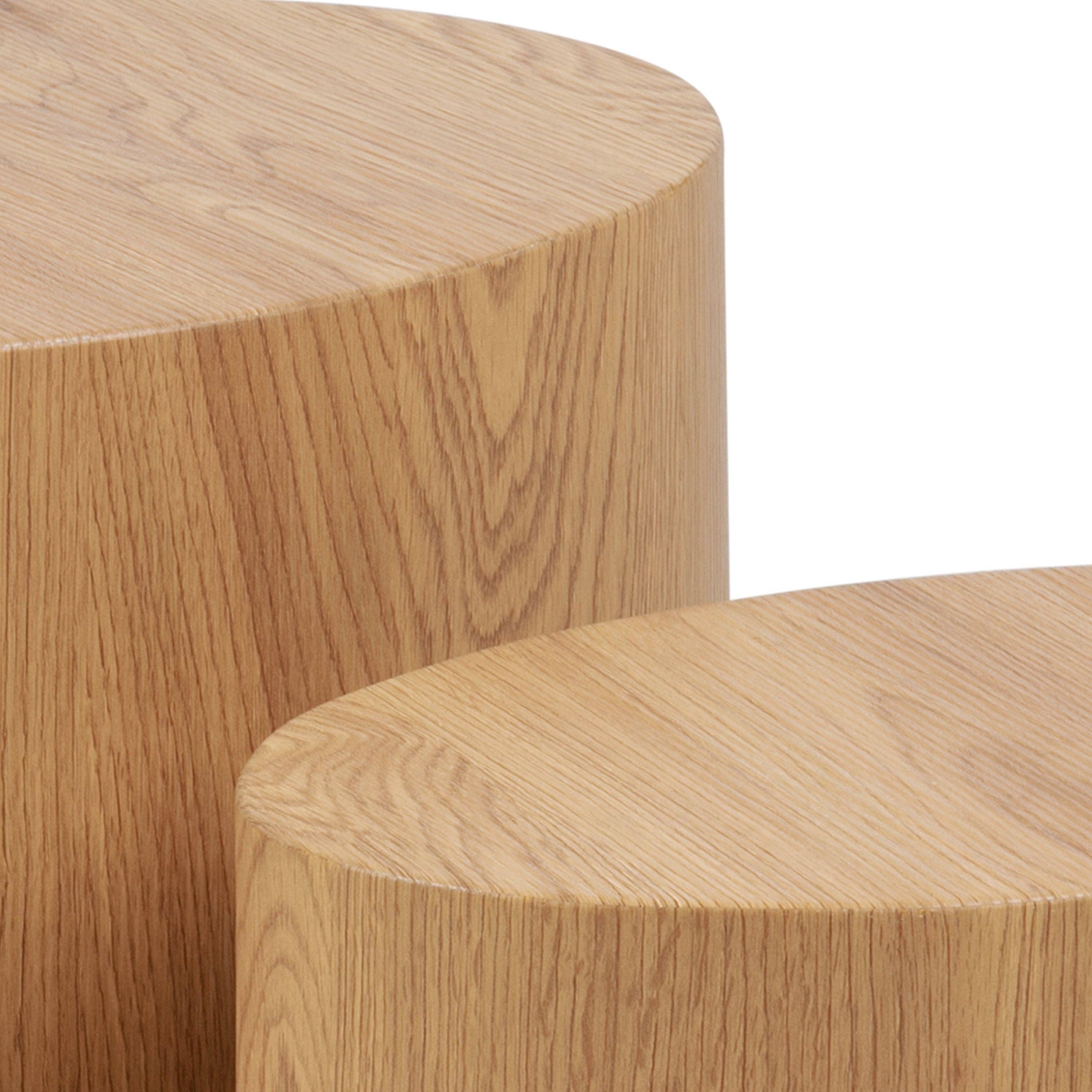 Mice Oval Coffee Table in Oak Set of 2 - image 5