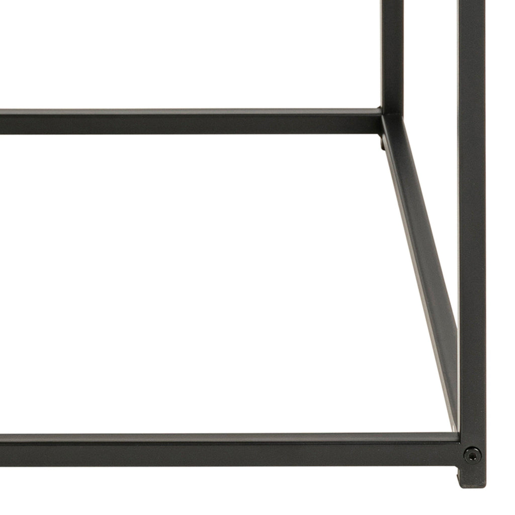 Seaford Black Metal Coffee Table with Oak Top - image 10