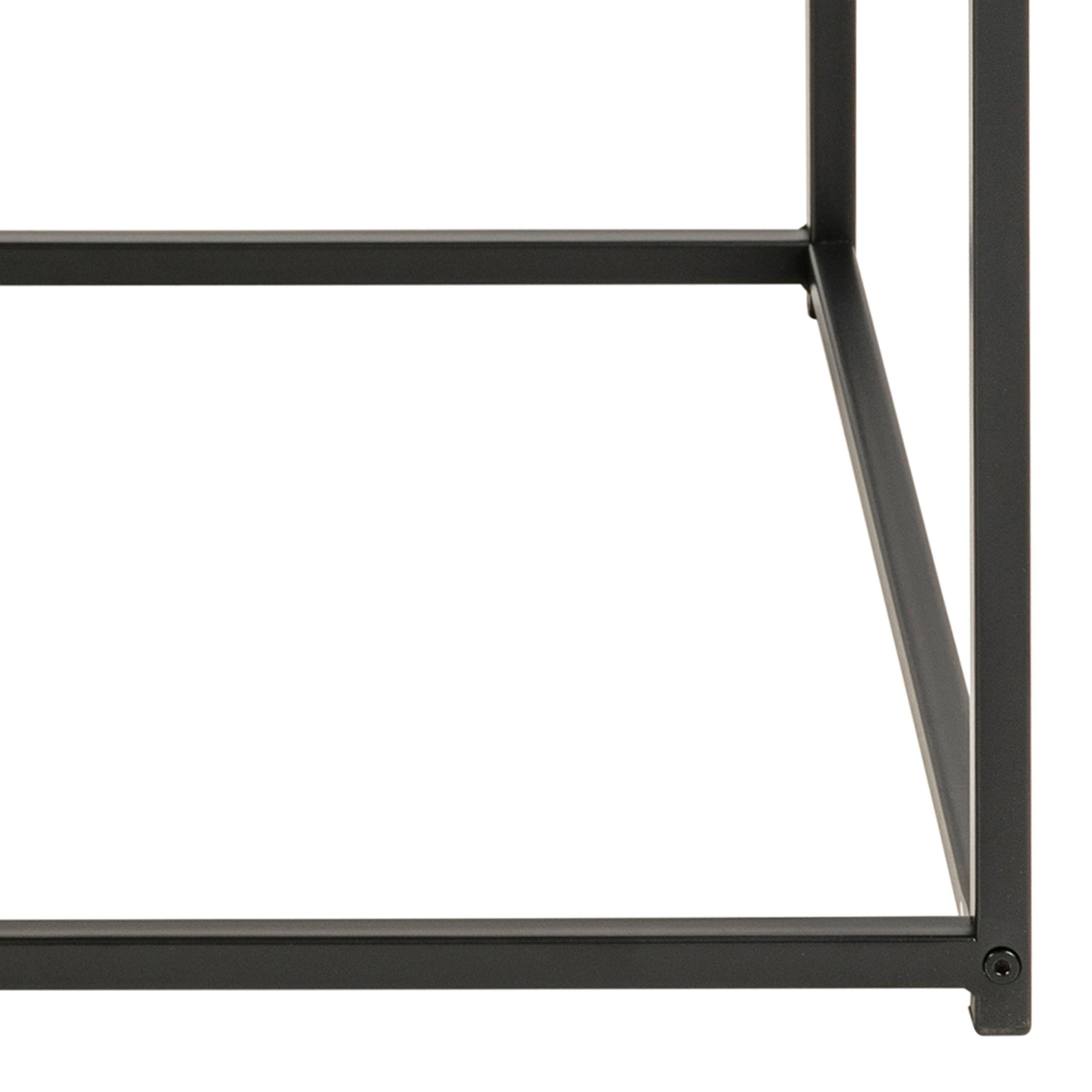 Seaford Black Metal Coffee Table with Oak Top - image 10