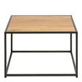 Seaford Black Metal Coffee Table with Oak Top - image 2
