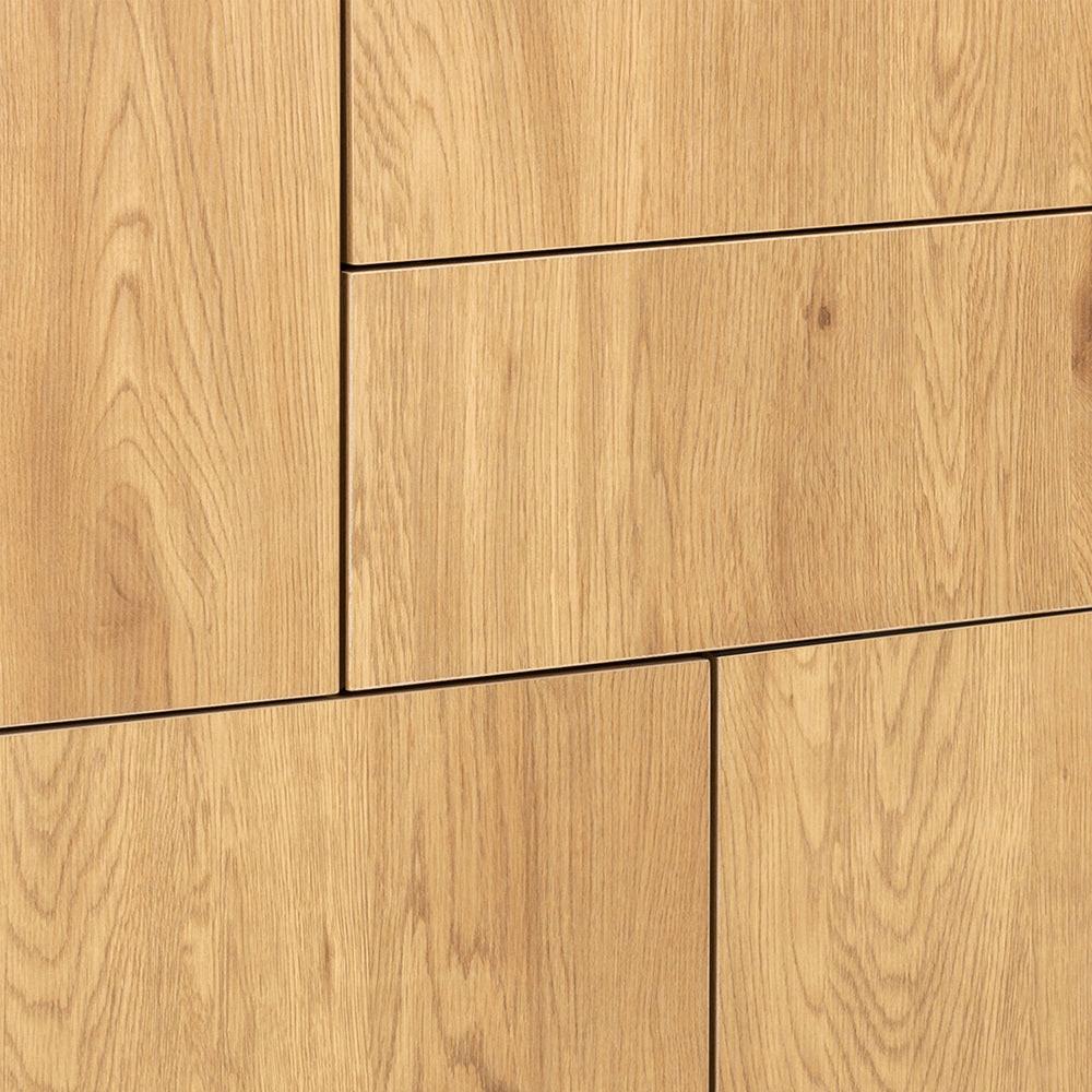 Seaford 3 Door 2 Drawer Sideboard in Black & Oak - image 8