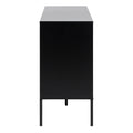 Seaford 1 Door 3 Drawer Small Sideboard in Black & Oak - image 3