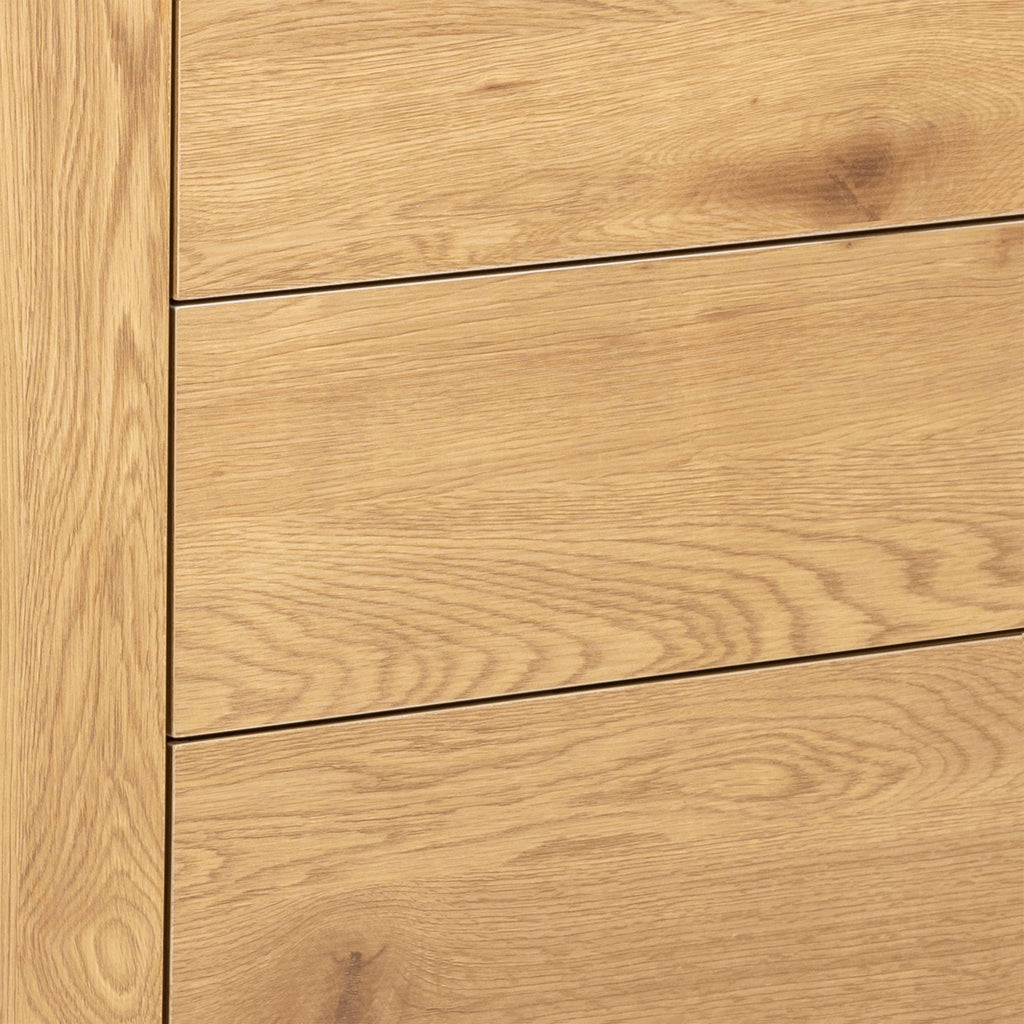 Seaford 1 Door 3 Drawer Small Sideboard in Black & Oak - image 9