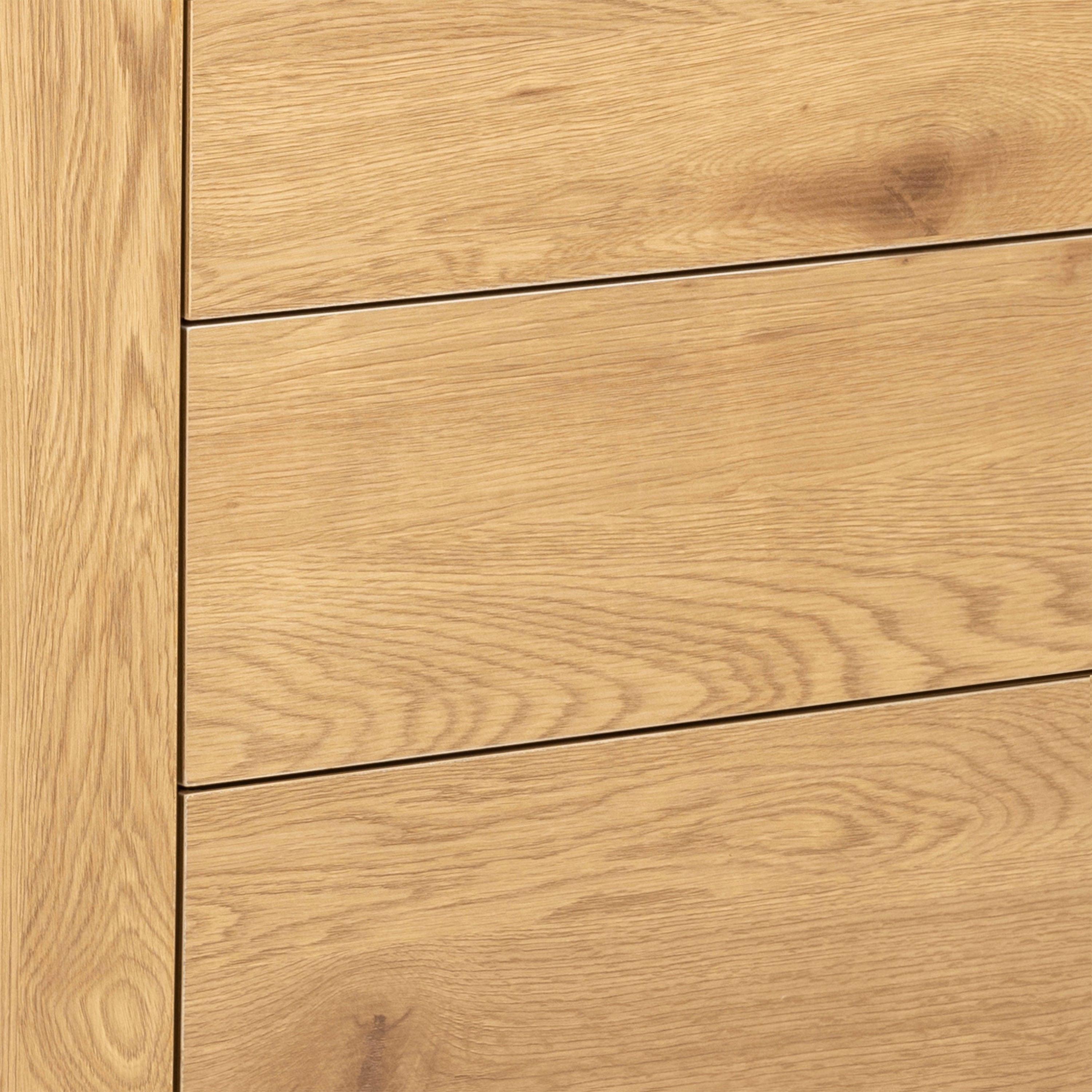 Seaford 1 Door 3 Drawer Small Sideboard in Black & Oak - image 9