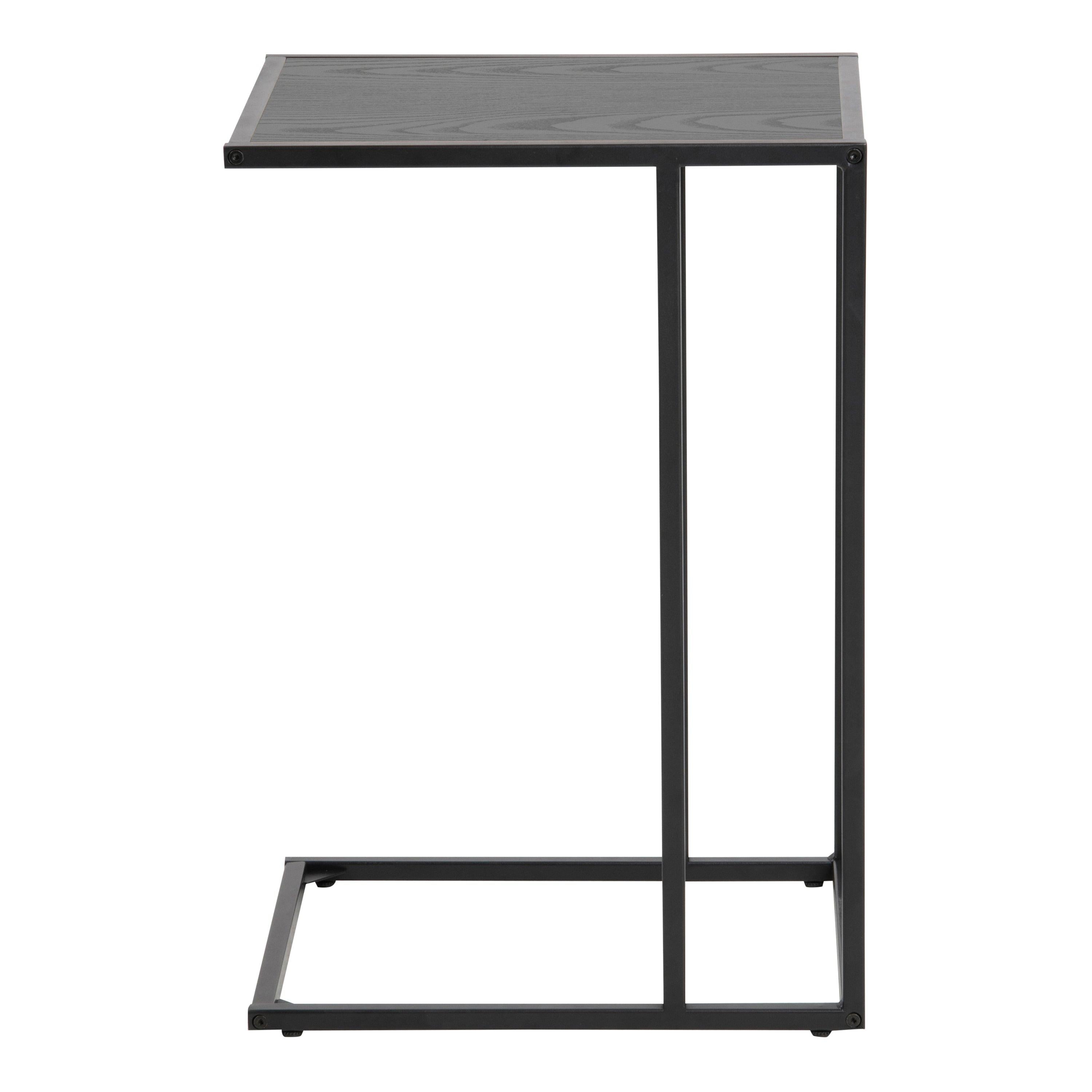 Seaford Black Metal Side Table with Black Top - image 2