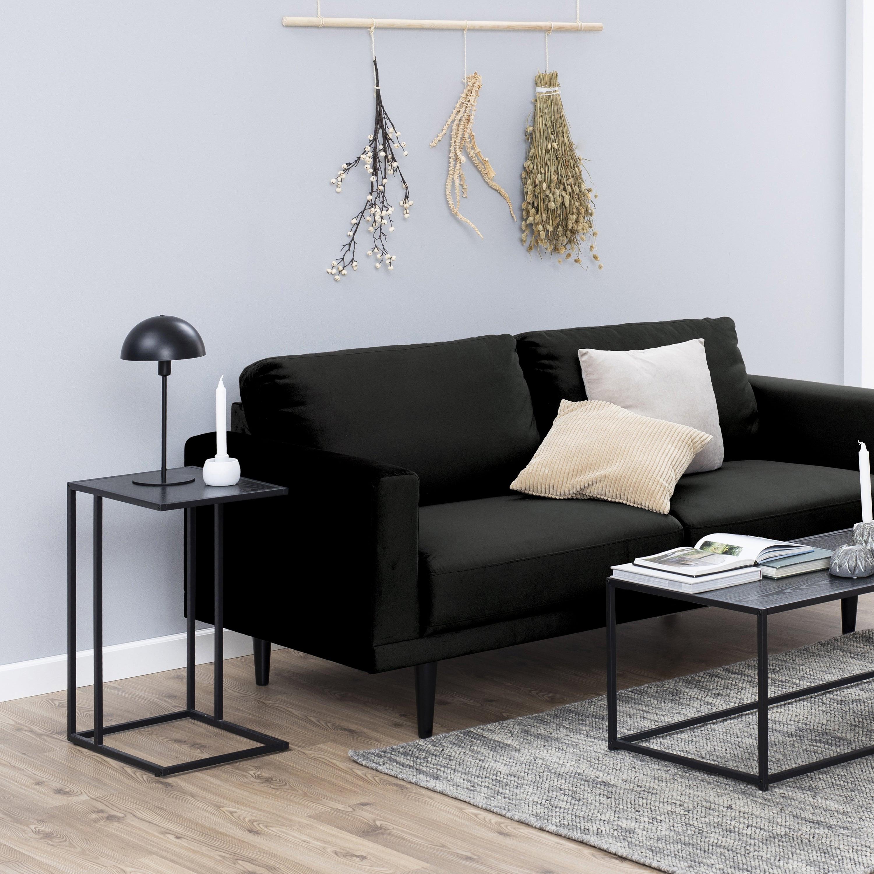 Seaford Black Metal Side Table with Black Top - image 5
