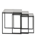Katrine Nest of Tables with Smoked Glass Top Set of 3 - image 2