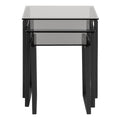 Katrine Nest of Tables with Smoked Glass Top Set of 3 - image 3
