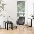 Katrine Nest of Tables with Smoked Glass Top Set of 3 - image 4