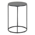 Seaford Black Metal Small Round Side Table with Black Top - image 2