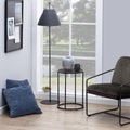 Seaford Black Metal Small Round Side Table with Black Top - image 3