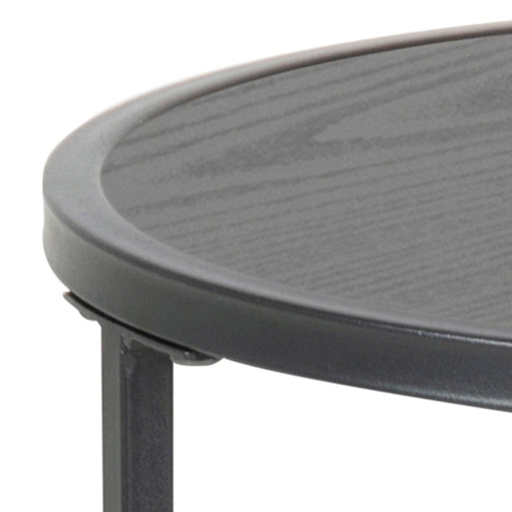 Seaford Black Metal Small Round Side Table with Black Top - image 4