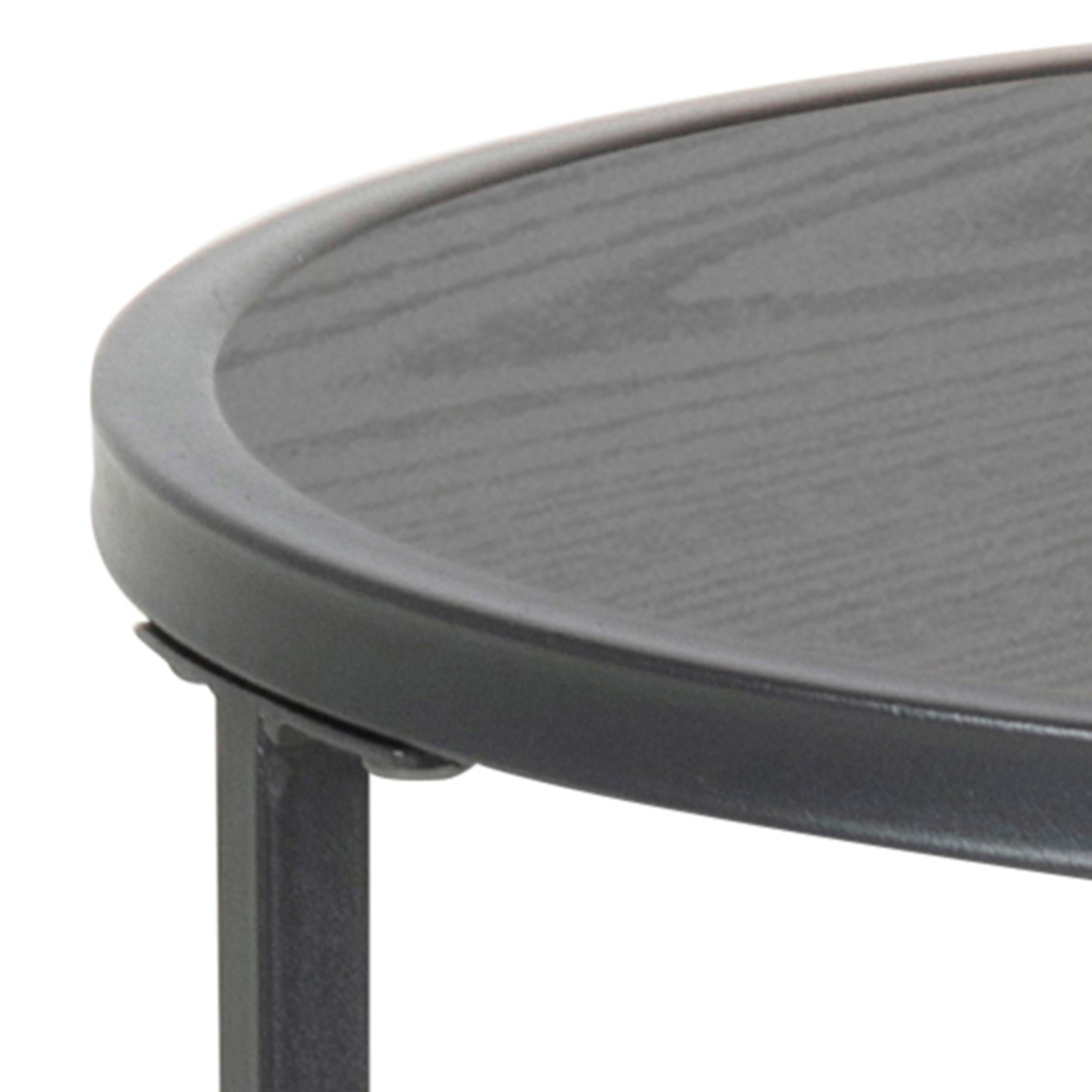 Seaford Black Metal Small Round Side Table with Black Top - image 4