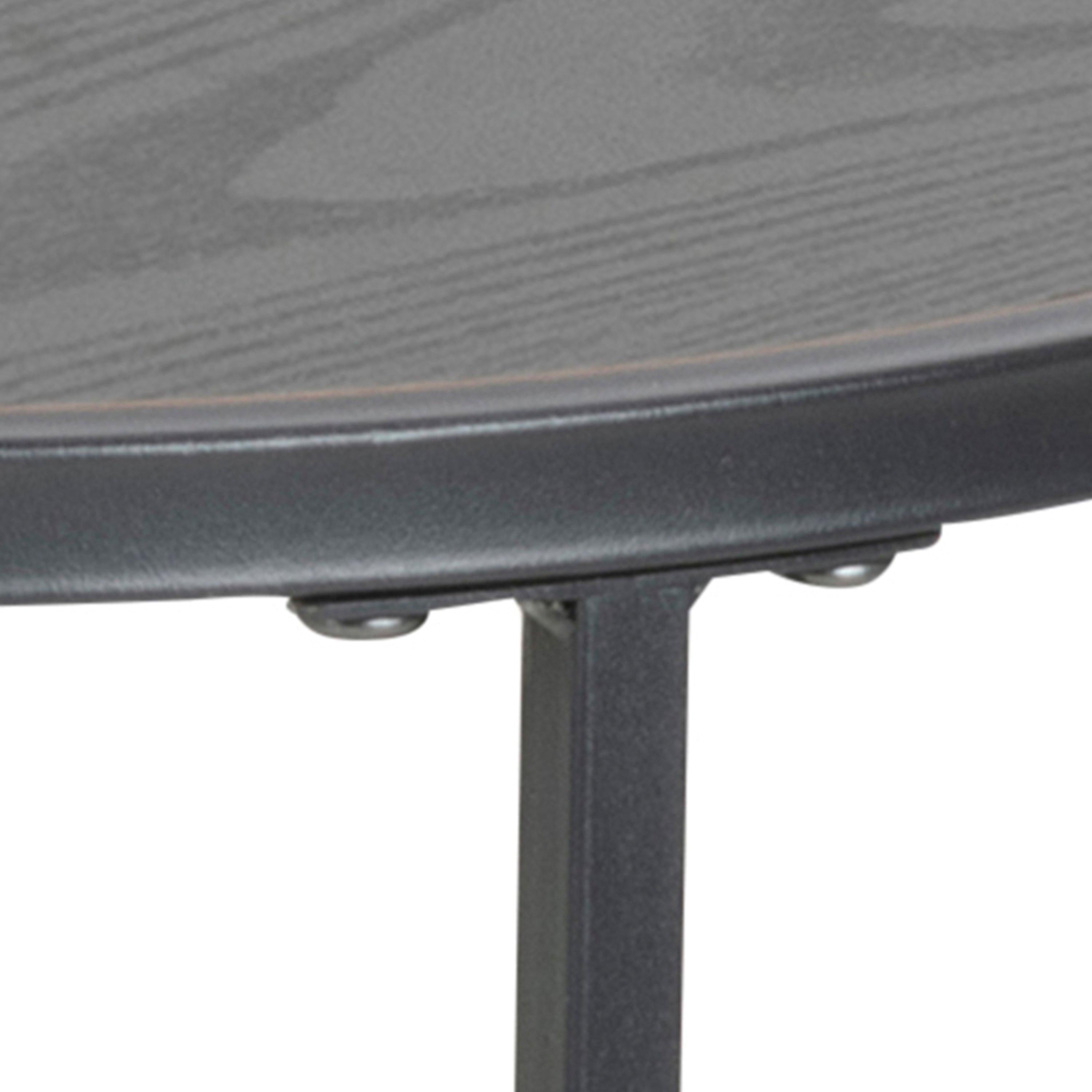 Seaford Black Metal Small Round Side Table with Black Top - image 5