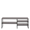 Seaford Black Metal Open TV Unit with 3 Black Shelves - image 2