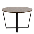 Amble Round Dining Table with Brown Marble Melamine Top & Black Legs - image 3