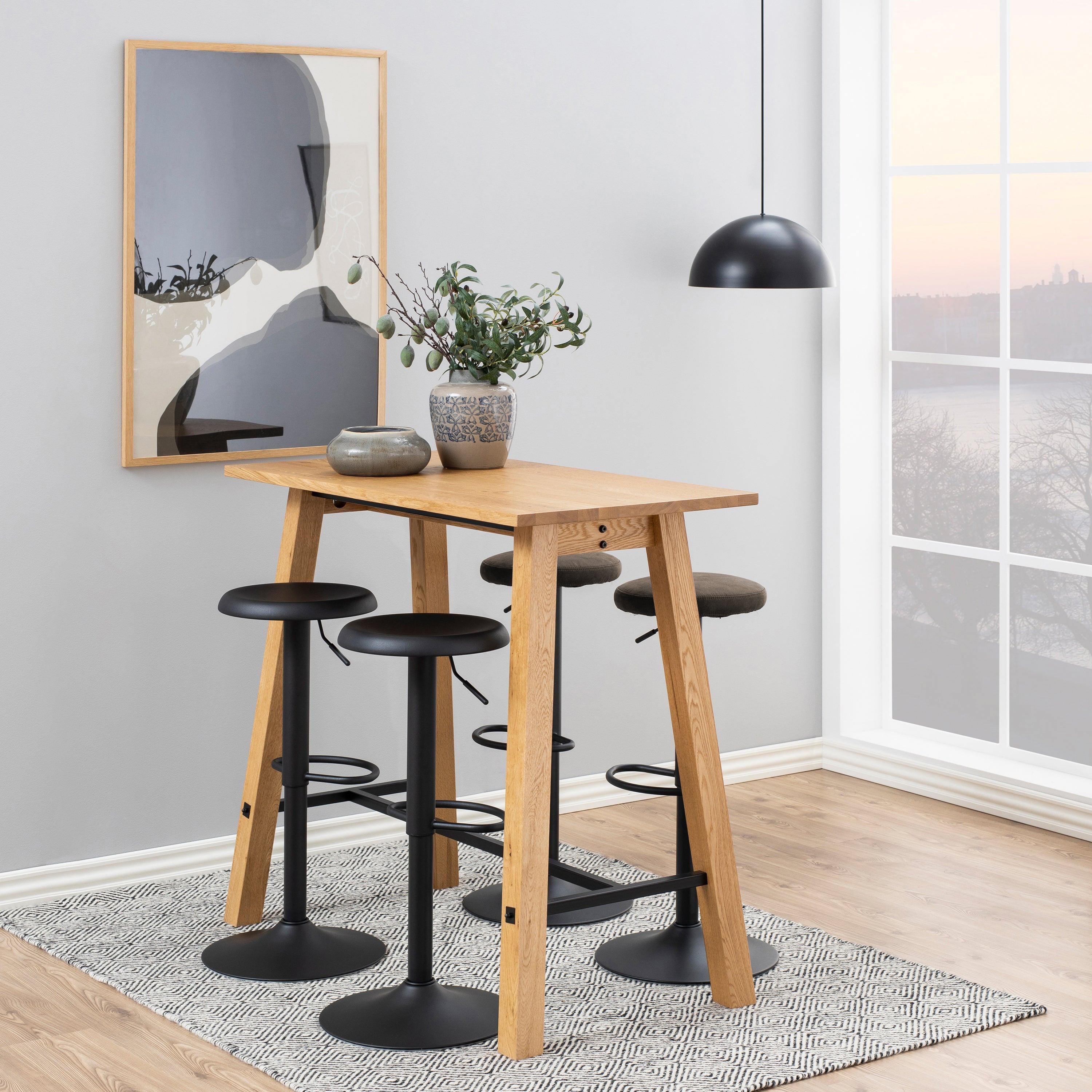 Finch Black Bar Stool without Back Set of 2 - image 4