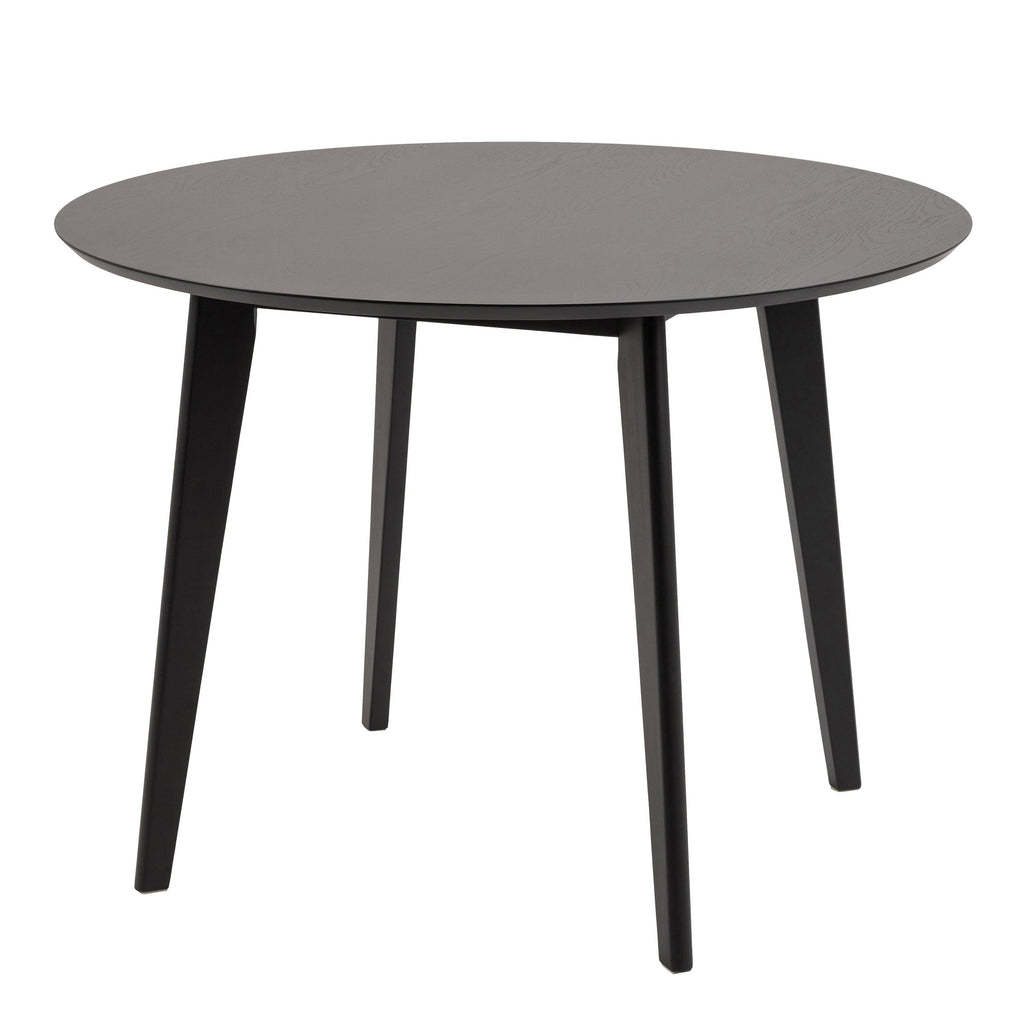 Roxby Round Dining Table in Black 105cm includes 4 Roxby Dining Chairs in Black - image 2