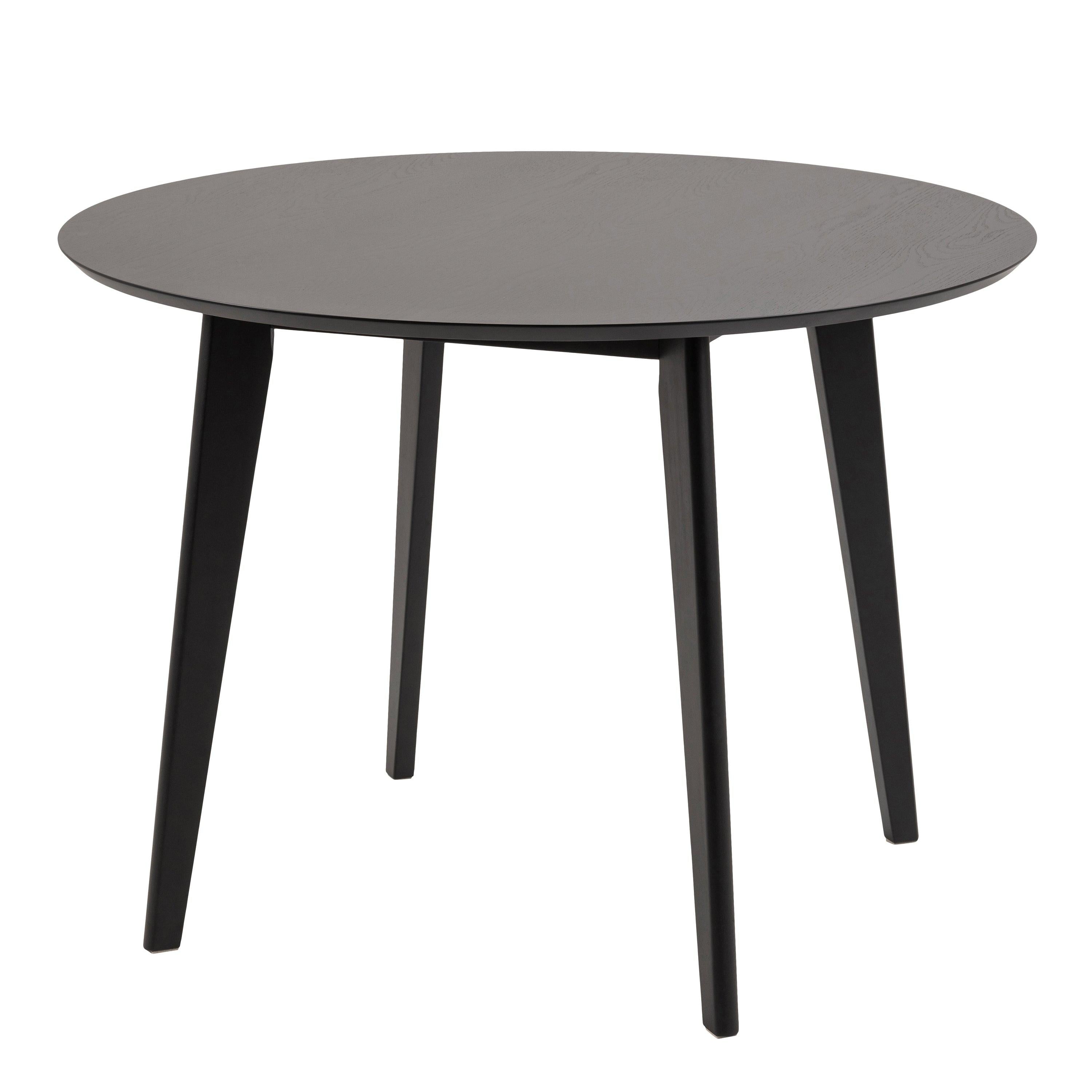 Roxby Round Dining Table in Black 105cm includes 4 Roxby Dining Chairs in Black - image 2