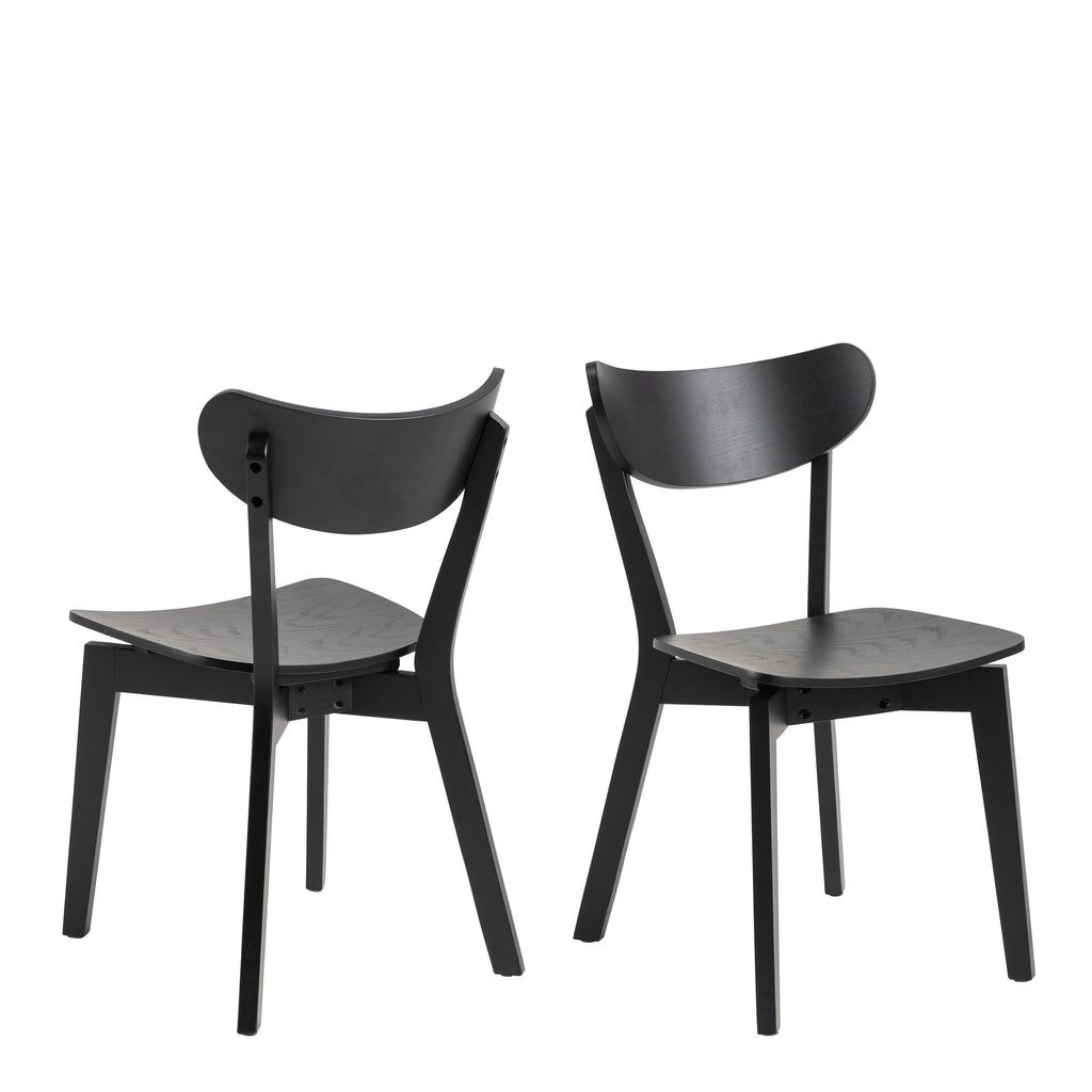 Roxby Round Dining Table in Black 105cm includes 4 Roxby Dining Chairs in Black - image 5