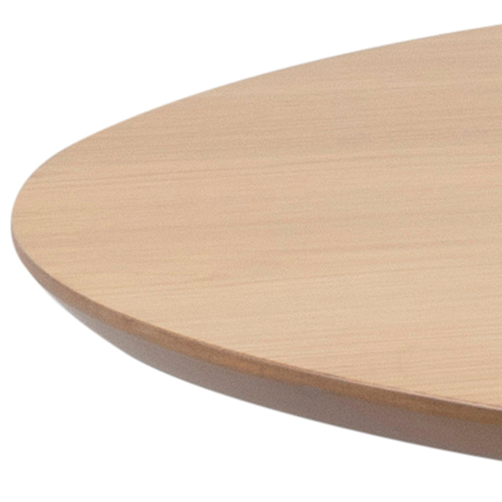 Roxby Round Dining Table in Oak & Black 105cm - image 4