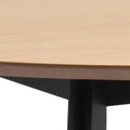Roxby Round Dining Table in Oak & Black 105cm - image 5