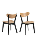 Roxby Round Dining Table in Oak & Black 105cm includes 4 Roxby Dining Chairs in Black and Oak - image 5