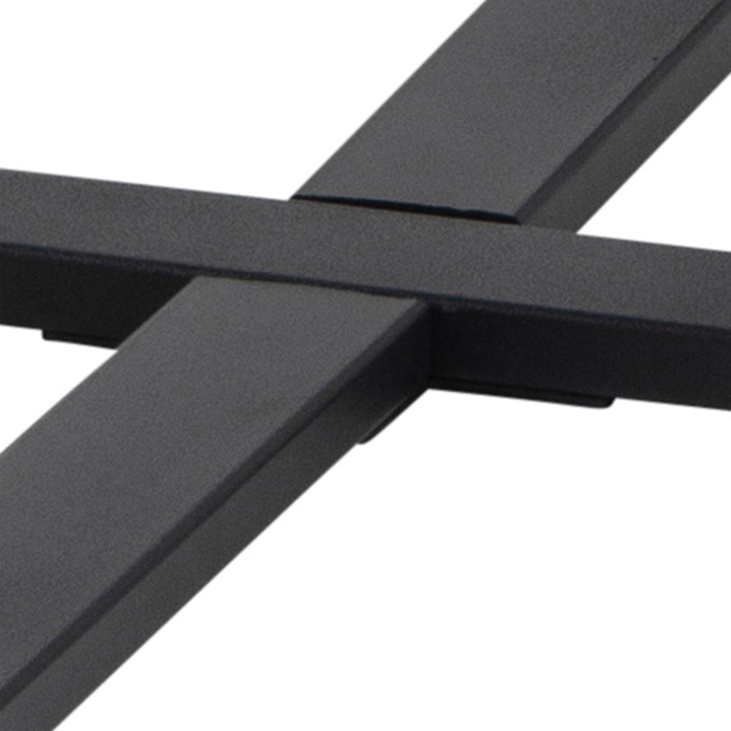 Amble Round Coffee Table with Black Marble Melamine Top & Black Legs - image 8